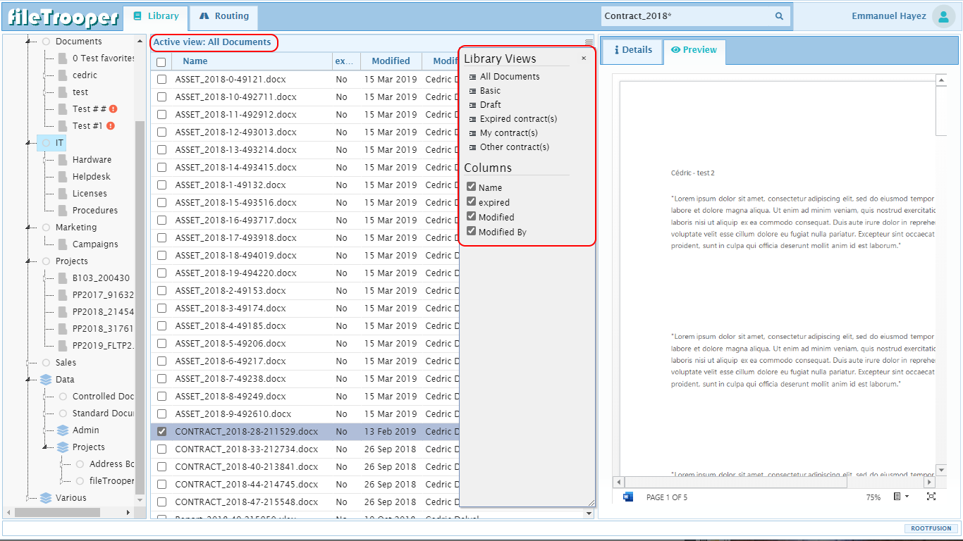 Integrated support for your definition List view